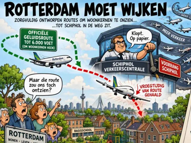 Schiphol wurgt Rotterdam: omwonenden hebben weer het nakijken